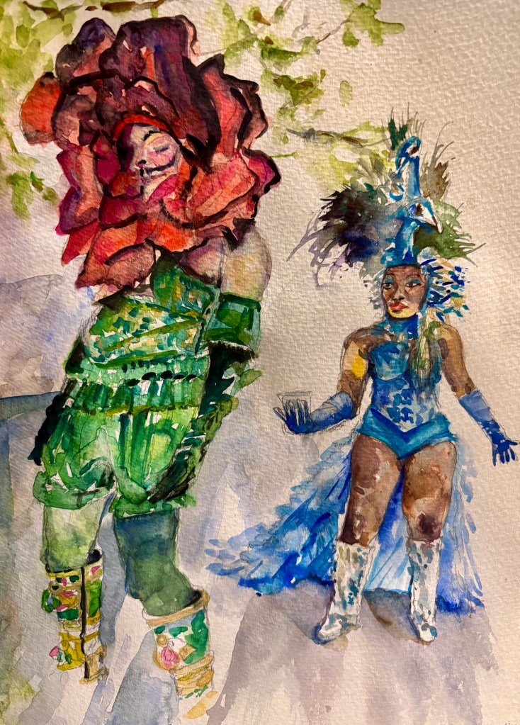 Columbus Museum of Art BAM Thursday Original Watercolor Painting by Phoebe Kellerman